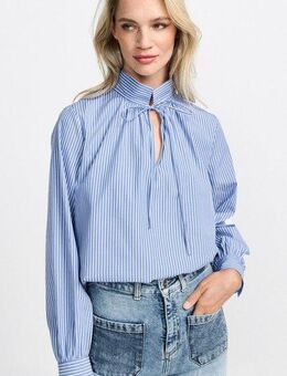 RICHROYAL Langarmbluse Mit verspielter Schleife am Ausschnitt