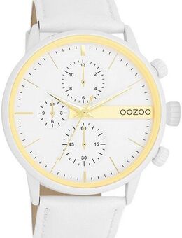OOZOO Quarzuhr C11313, Armbanduhr, Herrenuhr, Lederarmband, Chrono-Look