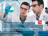 Ausbildung zum Maschinen und Anlagenführer (m/w/d) FR Metall- & Kunststofftechnik - Rotenburg (Fulda)