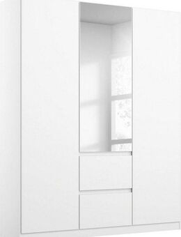 rauch Drehtürenschrank Kleiderschrank Schrank Garderobe Wäscheschrank Ankleide NIDDA (Breiten 91/136/181 cm) mit Spiegel und griffloser Front