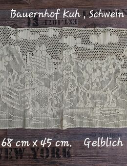 Tischdecke Handarbeit Motiv : Bauernhof , Kuh , Schwein - Hannover Buchholz-Kleefeld