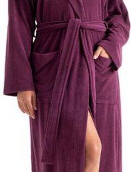 KangaROOS Damenbademantel Dalia, ideal für Sauna & Spa, Standardlänge & Überlänge, Langform, Wirkfrottier, Kapuze, Gürtel, Uni-Farben mit Streifen, mit Taschen, XS-3XL, auch in extra lang