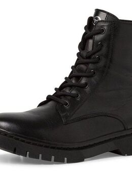 Tamaris Schnürboots, Schnürstiefelette, Chunky Boots mit logobedruckter Anziehlasche