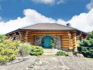 Freistehendes Architekten-Blockhaus mit Jakuzzi an der Mosel: Absolute Erholung! Über 180 m2 Fläche. - Osann-Monzel