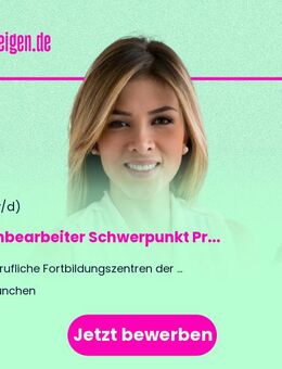 Sachbearbeiter (m/w/d) Schwerpunkt Projektbetreuung Bau & Mietobjektverwaltung - München