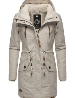 Ragwear Wintermantel Elsie stylischer Winterparka mit Kapuze und Teddyfleece