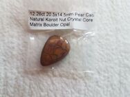 12. 26ct , SUPER Pear Cab Natural Koroit Nuß Crystal Core Matrix Boulder Opal - Neubrandenburg