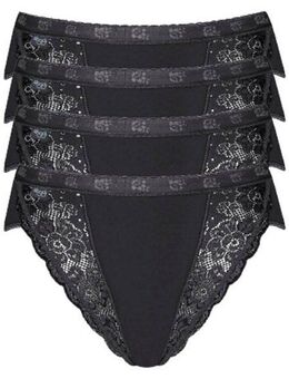 sloggi Tai-Slip Chic Tai 4P (4er Pack) Damenslip mit elastischen Spitzeneinsätzen