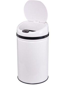 ECHTWERK Mülleimer INOX WHITE, Infrarot-Sensor, Korpus aus Edelstahl, Fassungsvermögen 42 Liter