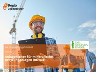 Anlagenleiter für mineralische Recyclinganlagen (m/w/d) - Nürnberg