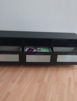 Fernseh Tisch TV-Bank, schwarzbraun , 180x41x53 cm - Wuppertal