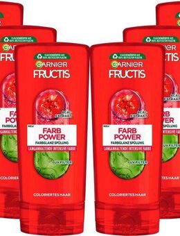 GARNIER Haarspülung Garnier Fructis Farb Power Spülung, Set, 6-tlg., Strahlkraft für die Haarfarbe