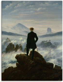 Artland Wandbild Der Wanderer über dem Nebelmeer. Um 1818, Mann (1 St), als Leinwandbild, Poster in verschied. Größen