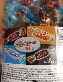 Schokolade/Miniatures Mix 3 × 3000 GRAMM / 9 KILO ! 4 SORTEN ! SONDERPREIS ! - Stuttgart