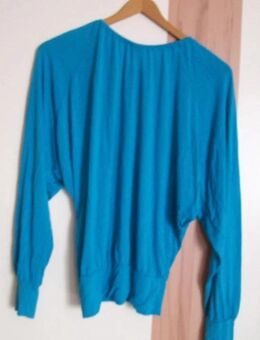 Langarmshirt türkis - Gr. 164/170 - Vintage - Pirmasens