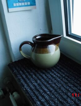 Milchkanne Wasserkanne Keramik Porzellan Farbe Braun Beige 1970 - Bottrop