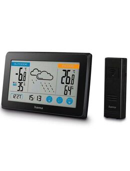 Hama Wetterstation mit Außensensor, Funk, Innen-/Außentemperatur Wetterstation (Wettervorhersage/Touch-Display)