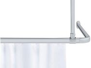 WENKO Duschstangen-Deckenhalter Modell Era, Deckenstütze aus Aluminium für Winkelschiene Era, 57 cm