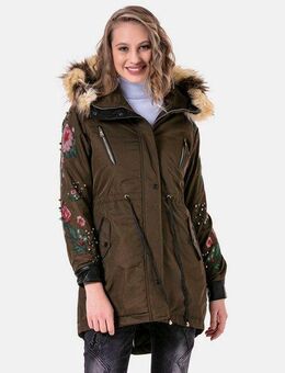 Cipo & Baxx Parka Jacken mit Kunstleder und Nieten, WJ-136