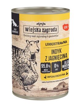Wiejska Zagroda Dog 12 x 400 g - Truthahn & Lamm