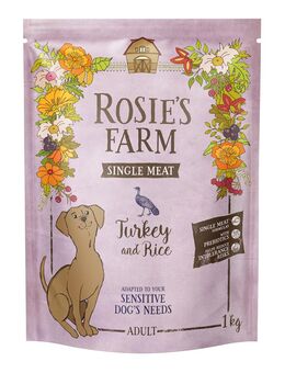 Rosie's Farm Single Meat Adult Pute mit Reis - 1 kg