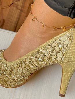 1 Paar goldene Highheels Peeptoes Gr. 39 zu verkaufen Pumps Damen Heels 🥰🤩 - München