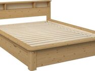 Home affaire Massivholzbett "KERO" BESTSELLER! Stauraum im Kopfteil, zertifiziertes Massivholz (Kiefer), optional mit Schublade