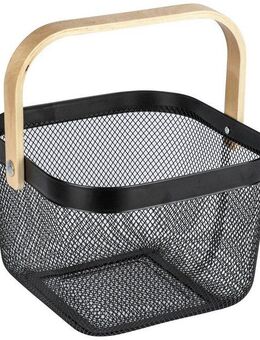 WENKO Aufbewahrungskorb Bambusa, BxTxH: 25x25x17 cm