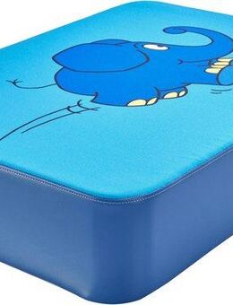 Hipp-Hopp - das Hüpfpolster Weichbodenmatte Hüpfpolster S dunkelblau, Die Maus, Elefant, Hüpfmatte, 97x70x17 cm, Made in Germany