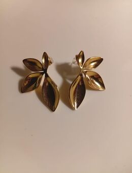 Vergoldete Blumen-Ohrringe aus edelstahl - Viernheim
