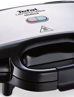 Tefal Sandwichmaker Ultracompact, einfache Reinigung, Verriegelungstaste, isolierter Griff, 700 W, kompakte Aufbewahrung, Maße: 26,5 x 26 x 12 cm, SM1552