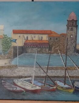 Ölgemälde Collioure Südfrankreich 50x70cm - Spraitbach