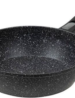 RESTO Kitchenware Bratpfanne Leo, Wokpfanne mit vierschichtiger Marmor-Antihaftbeschichtung, Aluminium (1-tlg), mit einem abnehmbaren Griff - backofenfest, spülmaschinenfest