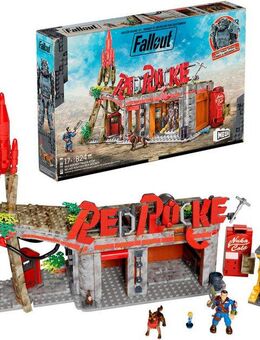 MEGA MEGA Fallout Red Rocket Bauspielzeug-Set mit 2 Actionfiguren Konstruktionsspielsteine, Bausatz