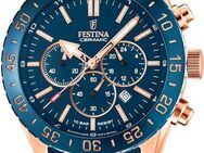 Festina Chronograph Keramik Kollektion F20516/1, Armbanduhr, Quarz, Herren, Keramiklünette, Saphirglas, Stoppfunktion
