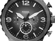 Fossil Chronograph NATE JR1437, Quarzuhr, Armbanduhr, Herrenuhr, Stoppfunktion, Edelstahlarmband,Datum