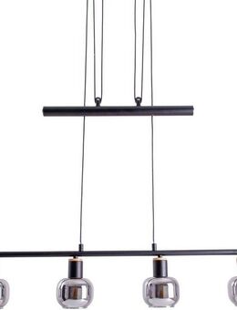 näve Pendelleuchte Fumoso, Leuchtmittel wechselbar, ohne Leuchtmittel, 4er Pendelbalkenleuchte,excl.4x E14 max. 40 W,Glas: dunkel getönt