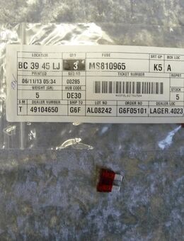MS810965 Sicherung, Schalter10A diverse Mitsubishi-Modelle - Hannover Vahrenwald-List