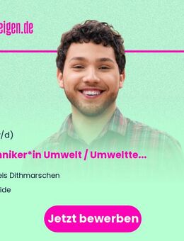 Techniker*in Umwelt / Umwelttechnik / Umweltschutztechnik oder gleichwertiger Qualifikation - Heide