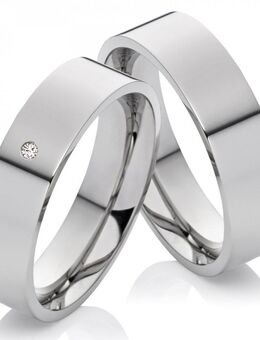 Trauringe Eheringe Titanringe mit Stein MOR63 - Aholming