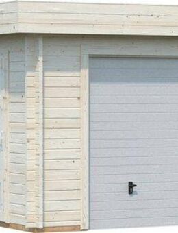 Palmako Garage Rasmus, BxTxH: 420x598x253 cm, mit Sektionaltor, naturbelassen