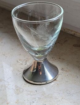 Likörglas gefasst in 835 Silber - edel - Motiv : Ähren - 80 x 52 mm - Berlin