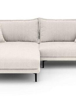 INOSIGN Ecksofa ALEXANDRIA mit Recamiere rechts oder links bestellbar, moderne Bezüge, L-Form mit Wellenunterfederung, Maße: B/H/T 246/86/190 cm