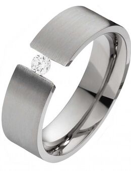 Damenring Titanring DT022 mit Zirkonia und gratis Gravur - Aholming