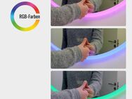 Loevschall Badspiegel Johannesburg RGB Badezimmerspiegel, rund, Farbwechsel, dimmbar, mit MultiWhite® und RGB-Licht, Touchpanel für Lichtsteuerung