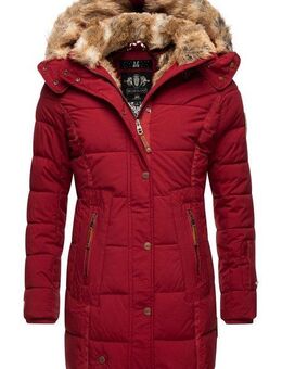 Marikoo Wintermantel Lieblings Jacke stylischer Winter Steppmantel m. Kunstpelz-Kapuze