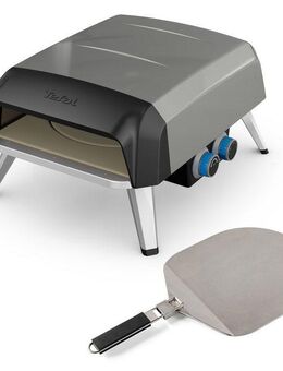 Tefal Pizzaofen Pizza Pronto, kompakter Gaspizzaofen für Zuhause, schnelles Vorheizen, 360° drehender Pizzastein, bis zu 400 °C, inkl. Pizzaschaufel, JM4130