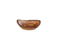 Olivenholz-erleben Seifenschale Seifenschale oval rustikal MITTEL mit Rille, aus Olivenholz, 1-St., antibakterielle Wirkung, resistent gegenüber Feuchtigkeit