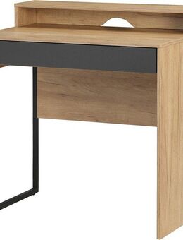 Places of Style Schreibtisch Moid, Computertisch in modernem Design, Breite 80 cm, mit Schublade, Kabeldurchlass & Metallkufe