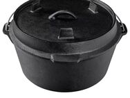 *ANGEBOT* BBQ Dutch Oven Füße ca. 9,5 Liter schwarzes Gusseisen - Deckel - Henkel - Topf - Wuppertal